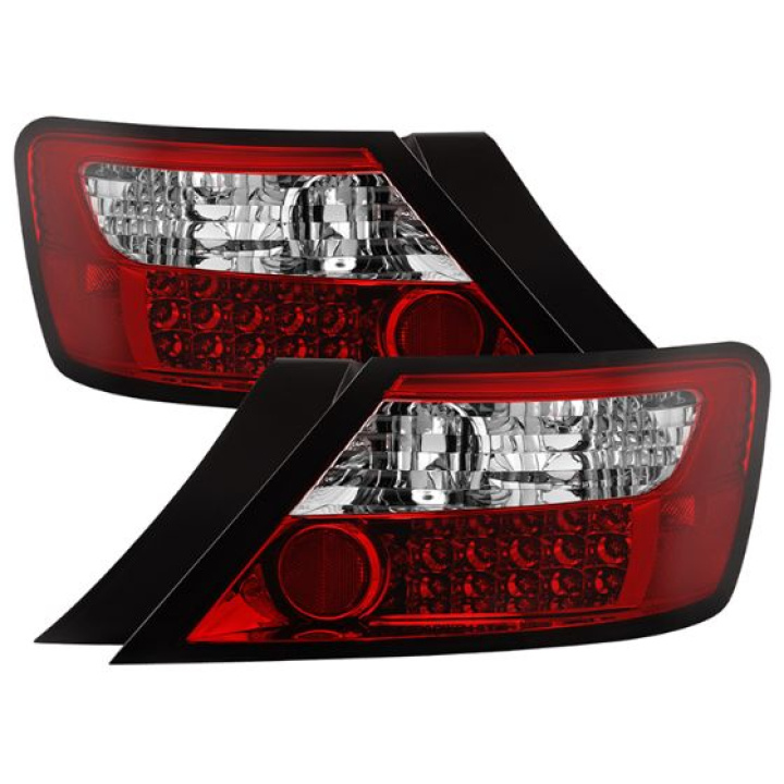 Honda Civic 06-08 2Dr LED Tail Lights - Red Clear Spyder Auto in the group Select car model / Honda / Civic FA-FD-FG-FK-FN 06-11 / Styling / Lights at DDESIGN Scandinavia AB (ALT-YD-HC06-2D-LED-RC)