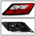 Honda Civic 06-08 2Dr LED Tail Lights - Red Clear Spyder Auto