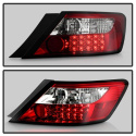 Honda Civic 06-08 2Dr LED Tail Lights - Red Clear Spyder Auto