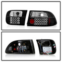 Honda Civic 92-95 2/4DR LED Tail Lights - Black Spyder Auto