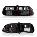 Honda Civic 92-95 3DR LED Tail Lights - Black Spyder Auto