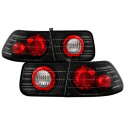 Honda Civic 96-00 2Dr Euro Style Tail Lights - Black Spyder Auto