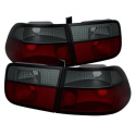 Honda Civic 96-00 2Dr Crystal Tail Lights - Red Smoke Spyder Auto