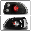 Honda Del Sol 93-97 Euro Style Tail Lights - Black Spyder Auto