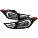 Hyundai Elantra 11-13 Light Bar LED Tail Lights - Black Spyder Auto