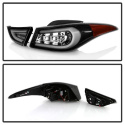 Hyundai Elantra 11-13 Light Bar LED Tail Lights - Black Spyder Auto