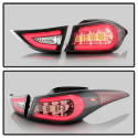 Hyundai Elantra 11-13 Light Bar LED Tail Lights - Black Spyder Auto