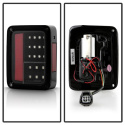 Jeep Wrangler 07-15 LED Tail Lights - Black Spyder Auto