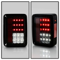 Jeep Wrangler 07-15 LED Tail Lights - Black Spyder Auto