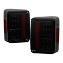 Jeep Wrangler 07-15 LED Tail Lights - Black Smoke Spyder Auto