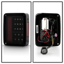 Jeep Wrangler 07-15 LED Tail Lights - Black Smoke Spyder Auto