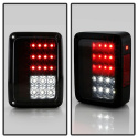 Jeep Wrangler 07-15 LED Tail Lights - Black Smoke Spyder Auto