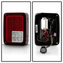 Jeep Wrangler 07-15 LED Tail Lights - Red Clear Spyder Auto