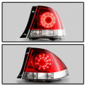 Lexus IS 300 01-03 LED Tail Lights - Red Clear Spyder Auto