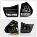 Lexus RX330 / RX350 04-09 LED Tail Lights - Black Spyder Auto