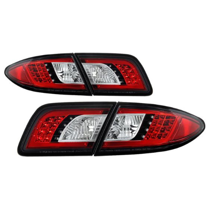 Mazda 6 03-08 4/5DR (Not fit Wagon) LED Tail Lights - Black Spyder Auto in the group Select car model / Mazda / 6 02-08 / Styling / Lights at DDESIGN Scandinavia AB (ALT-YD-M603-LED-BK)