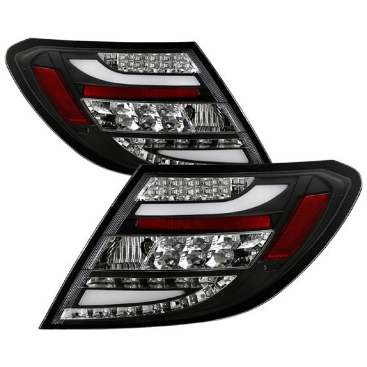 Mercedes Benz W204 C-Class 11-14 LED Tail Lights (Will Fit LED Model Only) - Black Spyder Auto in the group Select car model / Mercedes Benz / C-Class 07-15 (W204) / Styling at DDESIGN Scandinavia AB (ALT-YD-MBZC11-LED-BK)