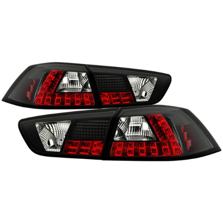 Mitsubishi Lancer / Evolution X 08-14 ( WillNot Fit SportBack ) LED Tail Lights - Black Spyder Auto in the group Select car model / Mitsubishi / EVO X 07+ / Styling / Lights at DDESIGN Scandinavia AB (ALT-YD-MITEVO1008-LED-BK)