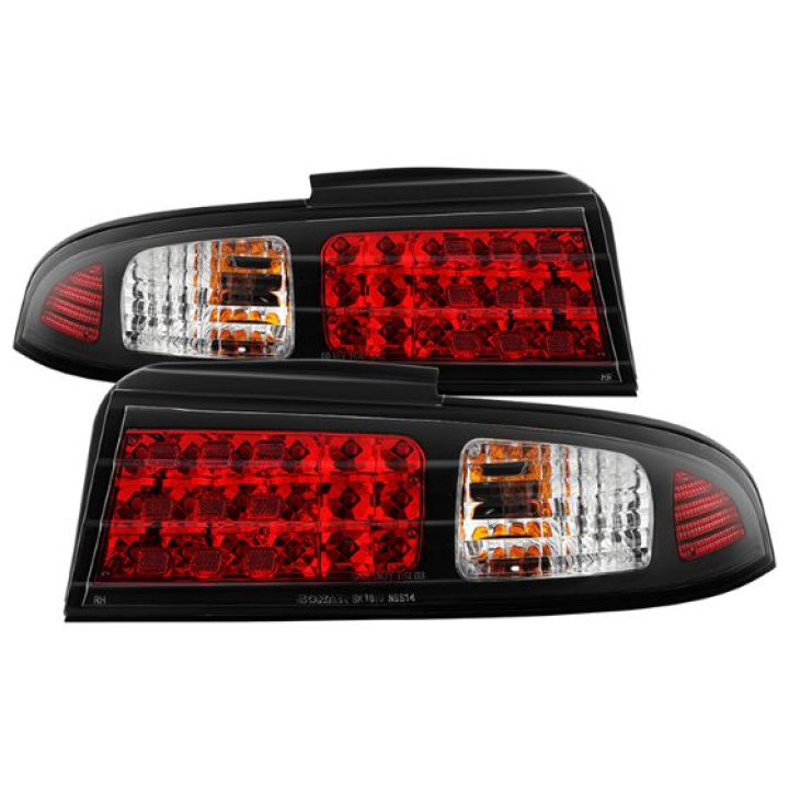 Nissan 240SX 95-98 LED Tail Lights - Black Spyder Auto in the group Select car model / Nissan / 200SX S14A 1996-1998 / Styling / Lights at DDESIGN Scandinavia AB (ALT-YD-N240SX95-LED-BK)