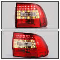 Porsche Cayenne 03-07 LED Tail Lights - Red Clear Spyder Auto