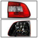 Porsche Cayenne 03-07 LED Tail Lights - Red Clear Spyder Auto