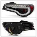 Scion FRS 12-14 / Subaru BRZ 12-14 Light Bar LED Tail Lights - Black Spyder Auto