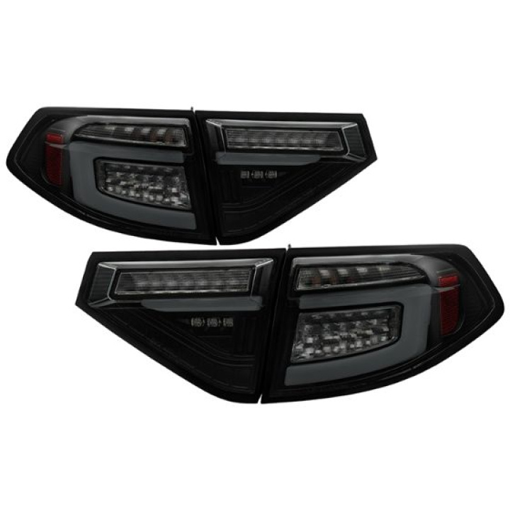 Subaru Impreza WRX 2008-2014 5Dr Hatchback Wagon LED Tail Lights - Sequential Signal - Black Smoke Spyder Auto in the group Select car model / Subaru / Impreza inkl. WRX 08-14 / Styling / Lights at DDESIGN Scandinavia AB (ALT-YD-SI085D-SEQ-BSM)