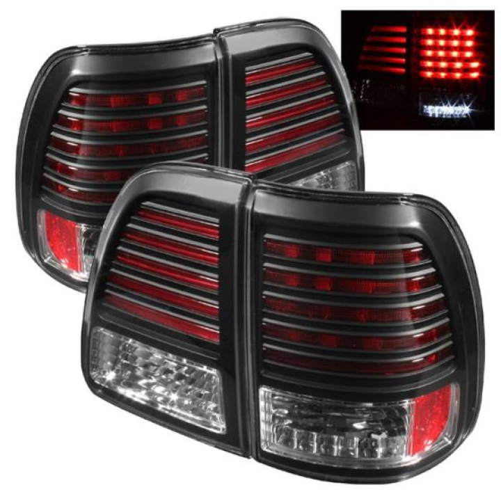 Toyota Land Cruiser 98-05 LED Tail Lights - Black Spyder Auto in the group Select car model / Toyota / Land Cruiser at DDESIGN Scandinavia AB (ALT-YD-TLAN98-LED-BK)