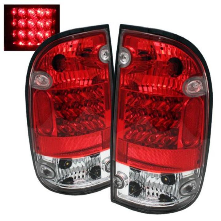 Toyota Tacoma 01-04 LED Tail Lights - Red Clear Spyder Auto in the group Select car model / Toyota / Tacoma / Styling at DDESIGN Scandinavia AB (ALT-YD-TT01-LED-RC)