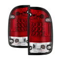 Toyota Tacoma 95-00 LED Tail Lights - Red Clear Spyder Auto