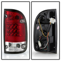 Toyota Tacoma 95-00 LED Tail Lights - Red Clear Spyder Auto