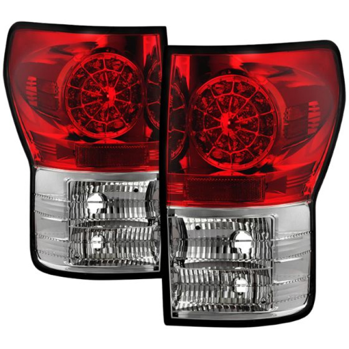 Toyota Tundra 07-13 LED Tail lights - Red Clear Spyder Auto in the group Select car model / Toyota / Tundra 00-06 / Styling at DDESIGN Scandinavia AB (ALT-YD-TTU07-LED-RC)
