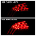Toyota Yaris 07-09 4Dr LED Tail Lights - Black (SEDAN ONLY DOES NOT FIT HATCHBACK MODEL) Spyder Auto