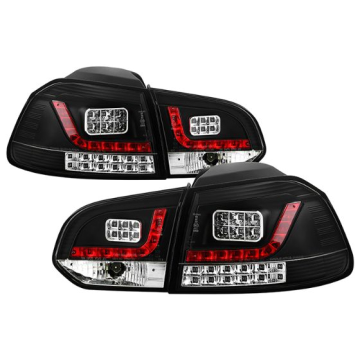 Volkswagen Golf / GTI 10-13 LED Tail Lights - Black Spyder Auto in the group Select car model / VW / Golf 6 08-12 / Styling / Lights at DDESIGN Scandinavia AB (ALT-YD-VG10-LED-BK)