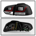 Volkswagen Golf / GTI 10-13 LED Tail Lights - Black Spyder Auto