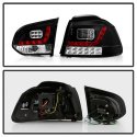 Volkswagen Golf / GTI 10-13 LED Tail Lights - Black Spyder Auto