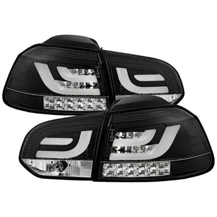 Volkswagen Golf / GTI 10-13 G2 Type With Light Bar LED Tail Lights - Black Spyder Auto in the group Select car model / VW / Golf 6 08-12 / Styling / Lights at DDESIGN Scandinavia AB (ALT-YD-VG10-LED-G2-BK)