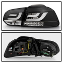 Volkswagen Golf / GTI 10-13 G2 Type With Light Bar LED Tail Lights - Black Spyder Auto