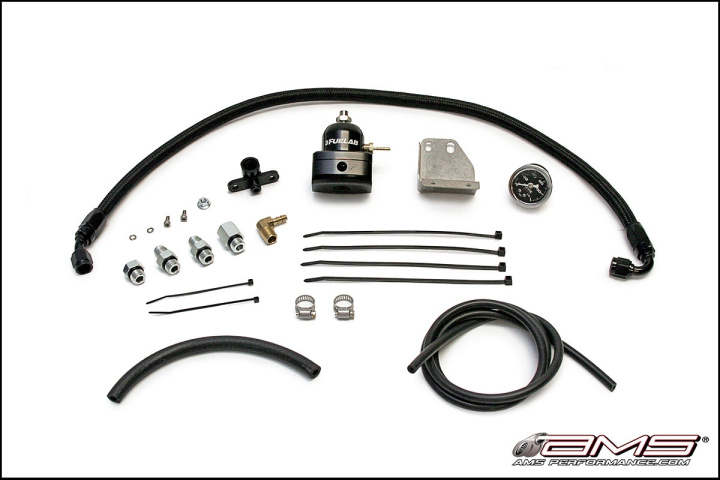 EVO X Fuel Pressure Regulator Kit In Black AMS Performance in the group Select car model / Mitsubishi / EVO X 07+ / Tuning / Fuel at DDESIGN Scandinavia AB (AMS.04.07.0001-1)