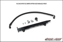 EVO X CNC machined Aluminum Fuel Rail in Black with Pulsation Dampener AMS Performance