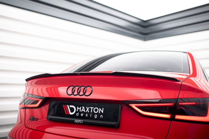 Audi A3 / A3 S-Line / S3 / RS3 Sedan 8V 2013-2020 Spoiler Cap V.1 Maxton Design in the group Select car model / Audi / A3 - S3 - RS3 (8V) 2012-2019 / Styling at DDESIGN Scandinavia AB (AU-A3-8V-S-CAP1G)