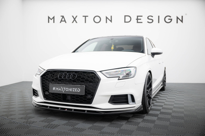 Audi A3 Sedan 8V Facelift 2016-2020 Front Splitter Maxton Design in the group Select car model / Audi / A3 - S3 - RS3 (8V) 2012-2019 / Styling at DDESIGN Scandinavia AB (AU-A3-8VF-S-FD1G)