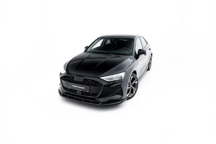 Audi A3 Sedan 8Y Facelift 2024+ Front Splitter V.2 Maxton Design in the group Select car model / Audi / A3 - S3 - RS3 (8Y) 2020+ / Styling at DDESIGN Scandinavia AB (AU-A3-8YF-S-FD2G)
