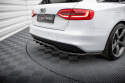 Central Rear Splitter (with Vertical Bars) Audi A4 Competition B8 Facelift Maxton Design