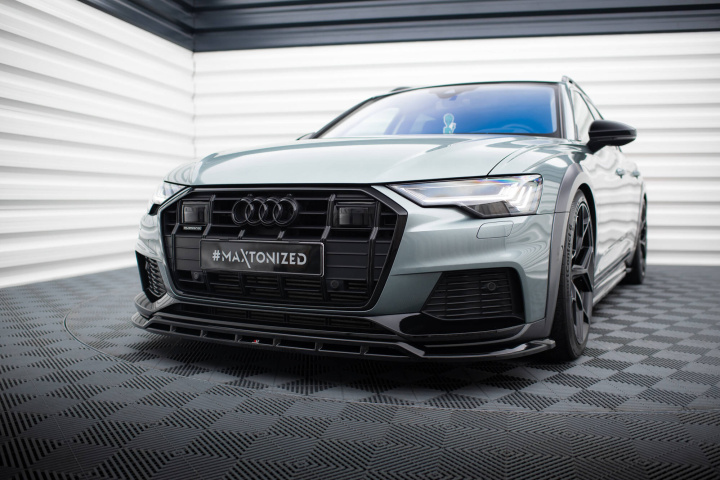 Audi A6 Allroad C8 2018-2023 Front Splitter V.1 Maxton Design in the group Select car model / Audi / A6 - S6 - RS6 (C8) 2018+ / Styling at DDESIGN Scandinavia AB (AU-A6-C8-AR-FD1G-FD1RG)