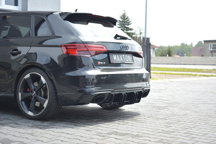 Audi RS3 8V 2017-2020 Diffuser V.2 Sportback Facelift Maxton Design in the group Select car model / Audi / RS 3 2015+ / Styling at DDESIGN Scandinavia AB (AU-RS3-8VF-CNC-RS2A)