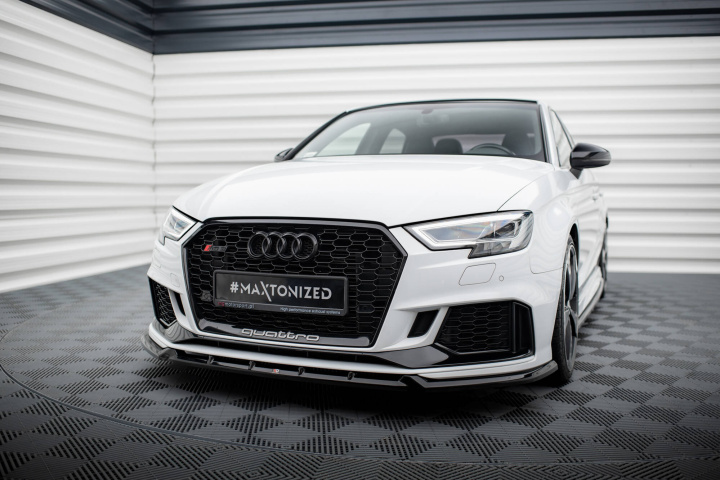 Audi RS3 8V (Facelift) Sedan 2017-2020 Front Splitter V.3 Maxton Design in the group Select car model / Audi / RS 3 2015+ / Styling at DDESIGN Scandinavia AB (AU-RS3-8VF-S-FD3G)