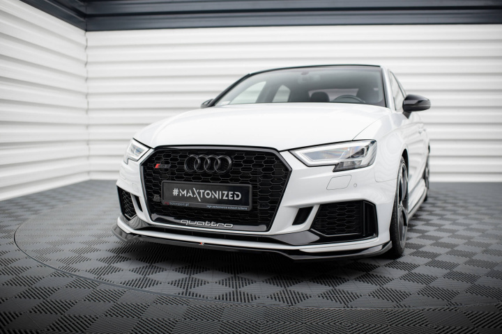 Audi RS3 8V (Facelift) Sedan 2017-2020 Front Splitter V.5 Maxton Design in the group Select car model / Audi / RS 3 2015+ / Styling at DDESIGN Scandinavia AB (AU-RS3-8VF-S-FD5G)