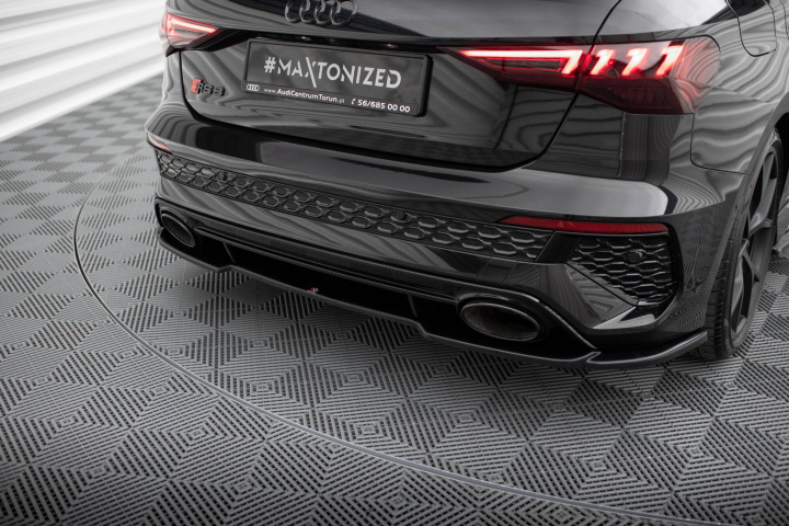 Audi RS3 Sportback 8Y 2020+ Central Rear Splitter V.1 Maxton Design in the group Select car model / Audi / A3 - S3 - RS3 (8Y) 2020+ / Styling at DDESIGN Scandinavia AB (AU-RS3-8Y-RD1G)