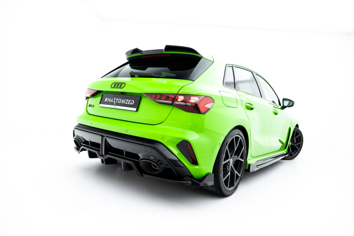 Rear Splitter (with vertical bars) V.3 Audi RS3 Sportback 8Y Facelift in the group Select car model / Audi / A3 - S3 - RS3 (8Y) 2020+ / Styling at DDESIGN Scandinavia AB (AU-RS3-8YF-SB-RD3G-RD4G)